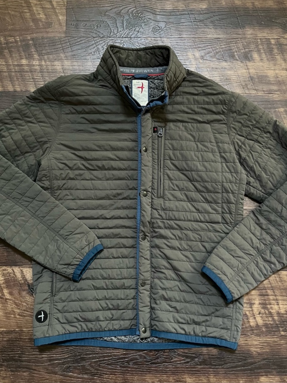 Relwen Windzip Olive geeen gray blue puffer outdoor jacket Gorp huckberry Medium